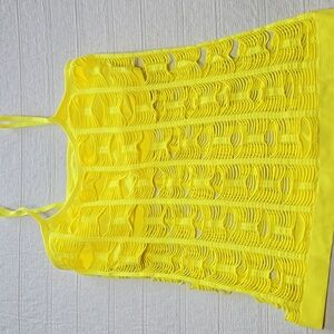 Poof! Neon Yellow Shredded Seamless Cami Juniors Size M/L